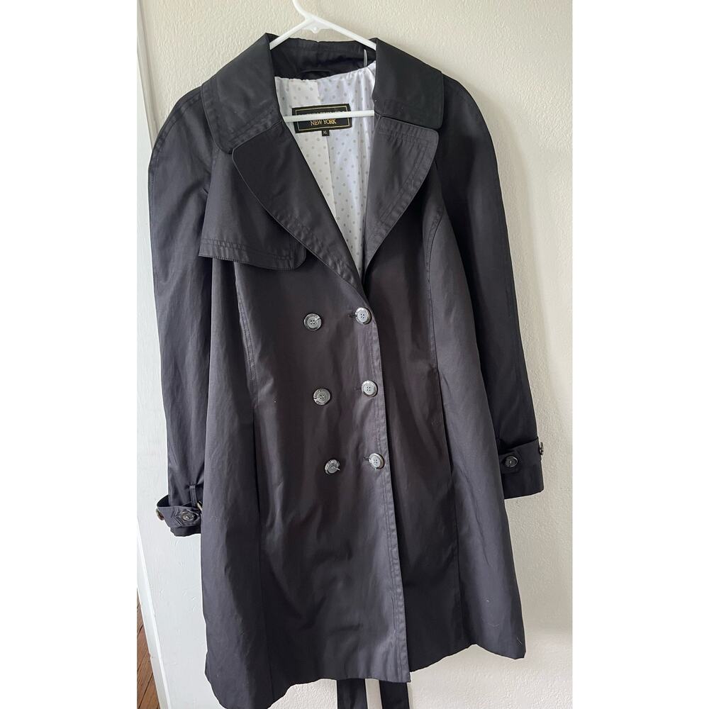 Marvin Richards black trench coat size XL